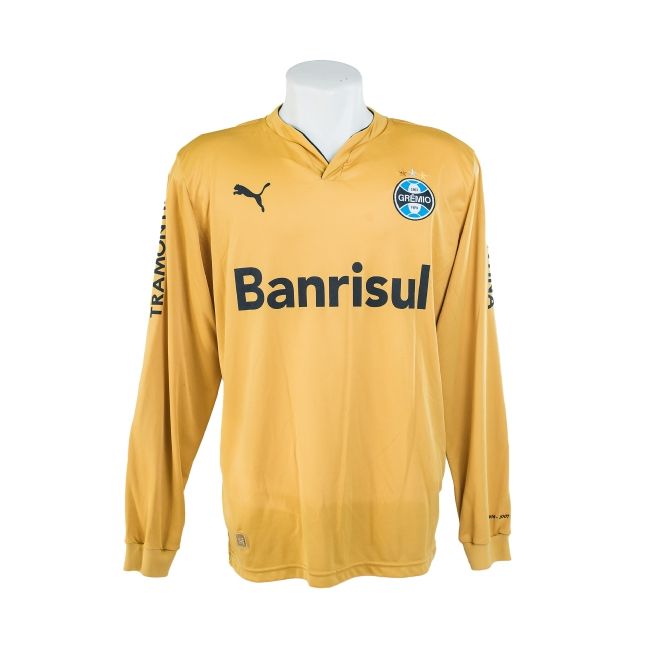 Camisa Grêmio 2007 – Modelo de goleiro dourado – #1 Saja