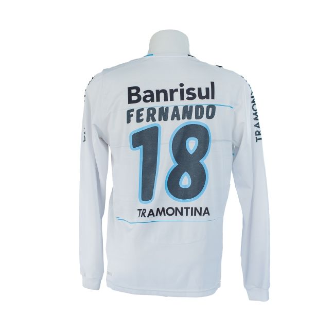 Camisa Grêmio 2012 – Modelo reserva branco – #18 Fernando