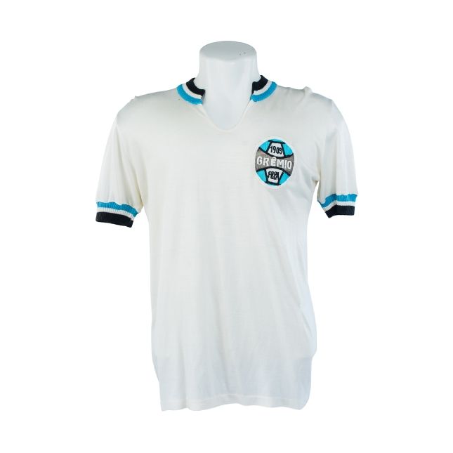 Camisa Grêmio anos 70 – Modelo titular branco – #9 Mattos