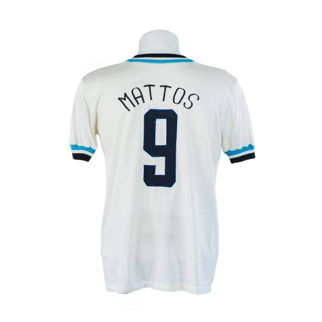 Camisa Grêmio anos 70 – Modelo titular branco – #9 Mattos