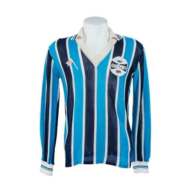 Camisa Grêmio anos 80 – Modelo titular listrado – #16