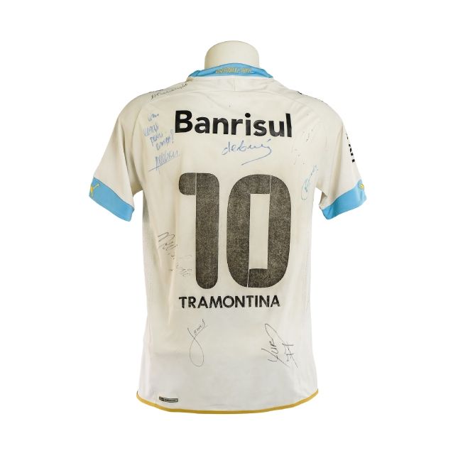 Camisa Grêmio 2012 – Puma Branca Faixa Azul – #10 Autografada