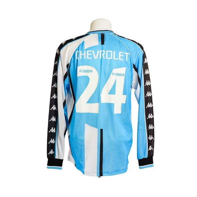 Camisa Grêmio 2001 – Kappa Azul/Branca (Uniforme de Goleiro) – #24