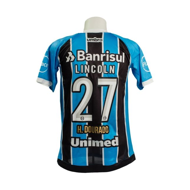 Camisa Tricolor Grêmio 2018 – Umbro – Lincoln #27 / H. Dourado
