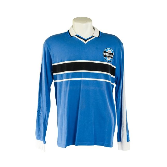 Camisa Grêmio – Retrô Azul Faixa Horizontal Anos 70 – Sem Número