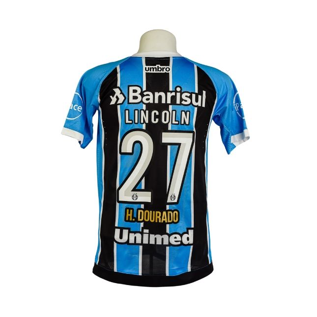 Camisa Grêmio 2016 – Umbro Tricolor – #27 Lincoln
