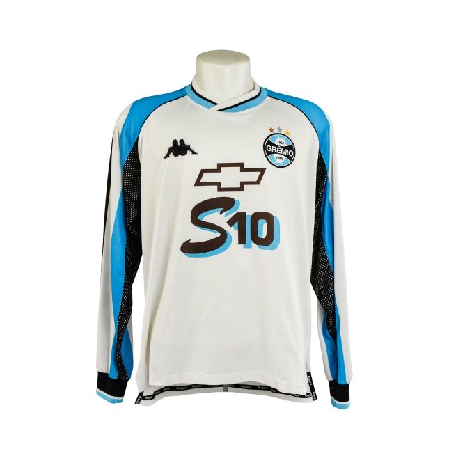 Camisa Grêmio 2003 – Kappa Branca (Patrocínio S10) – #15