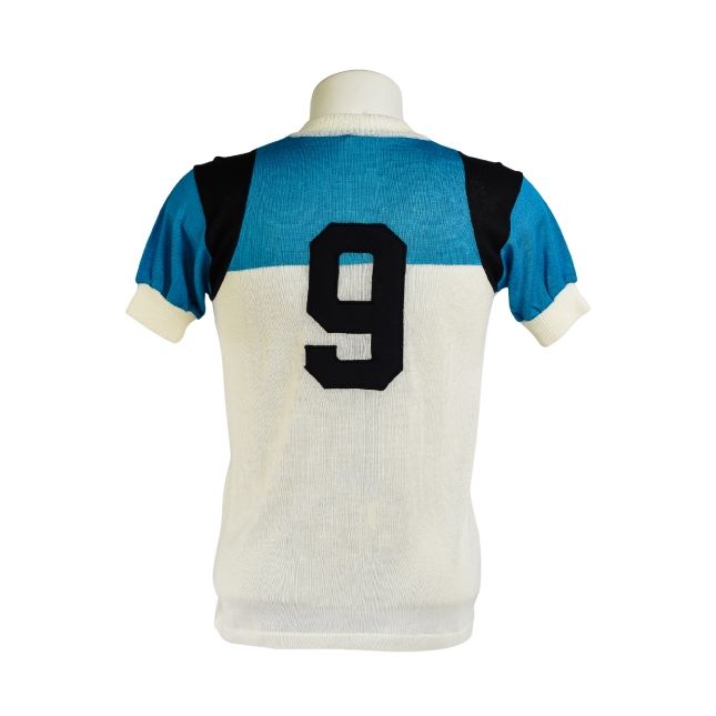 Camisa Grêmio 1975 – Olympikus – #9 – Modelo Reserva (Branca/Azul)