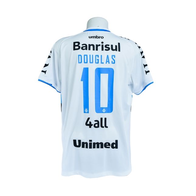 Camisa Branca do Grêmio – Umbro – Banrisul – Douglas #10
