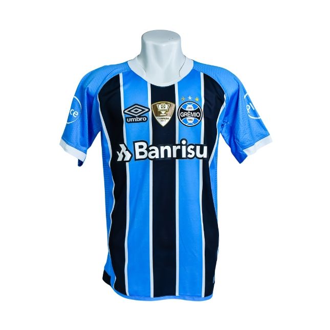Camisa Grêmio Listrada Azul e Preta – Modelo Oficial Personalizado – Nº 15 Thyer