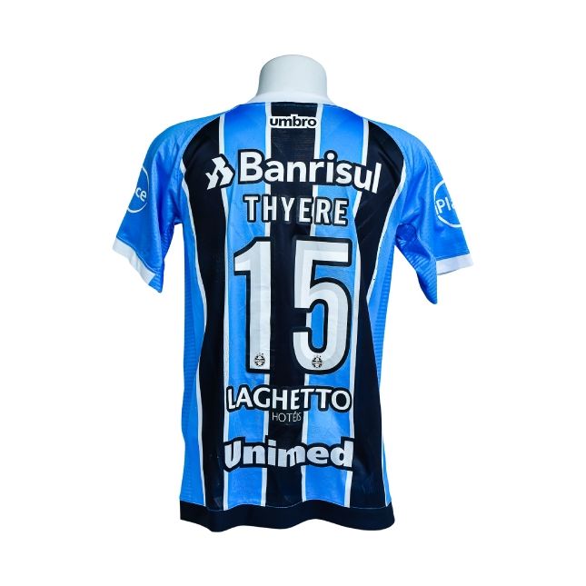 Camisa Grêmio Listrada Azul e Preta – Modelo Oficial Personalizado – Nº 15 Thyer