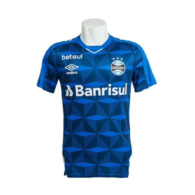 Camisa Azul Geométrica Grêmio 2021 – Umbro – #23 Alisson