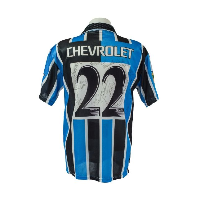 Camisa Tricolor Grêmio 1995 – Penalty – #22 Assinada